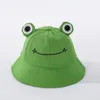 Berets DeePom Hat Women Cartoon Frog Cotton Bucket Fashion Cute Cap For Girls Gorros Summer Sun Female