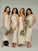 Шампанское атласное платье подружки невесты 2024 Новое ежедневное носимое лето плюс шелк шелк