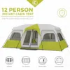Tent Instant Cabin 12 Personne |3 chambres Énormes tentes pour la famille portable grand pop-up 2 minutes Configuration Camping 240422
