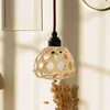 Bandlers 4 pcs Petite cage en bambou avec des yeux hexagonaux lampe de lampe tissée lanterne de remplacement de rechange de tissage à tissage à tissage