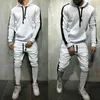 Yoga Outfits Männer Tracksuit Set Slim Fit Hoodies Sweatshirt Harem Hosen Jogger Sportswear Anzug Sportsets