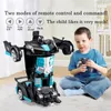 2in1 Elektro-RC-Auto-Transformation Roboter Ein-Schlüssel-Verformungsauto Outdoor Fernbedienung Sportwagen Model Kinder Jungen Spielzeug 240426