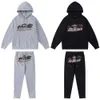 Trapstar Rainbow Gradient Letter Tiger Head Embroidered Hoodie Long Pants Sports Guard Set