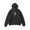 Fashion Ess Designer High version seventh season flocked letter mens and womens hooded plush hoodies