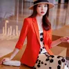 Costumes féminins Small Suit High-Dee Fashion Short Jacket Professional Slim Fit Leisure One Button Outwear Top à manches de trois quarts