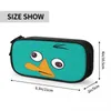 Perry The Platypus Face Pencil Case Classic Pen Box Bags Kids Large Storage Students School Gift Pouch