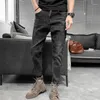 Men's Jeans Tight Pipe Trousers For Men Slim Fit Skinny Tapered Male Cowboy Pants Black Denim Oversize Autumn Clothing
