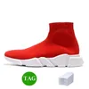 2024 Luxe graffiti herenontwerper Sock Shoes Boots Snelheid Trainer Zwart Wit Red Speeds 2.0 Duidelijke Sole Running Socks Designers Platform Loafers Sneakers Women Women