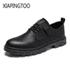 Casual Shoes Business Man Foot Wear Solid Flat With Inside Lace-up Winter Ankle Strap Rubber Outsole Dress Hand Made Derby 24