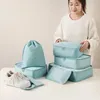 Depolama Çantaları Su geçirmez Seyahat Organizer Çanta Bavul Günlük Gereksinimleri Kozmetik Giysiler Bölücü 7 PC SET