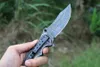 Dark Dragon Tactical Folling Knife 440C Stone Wash Blade Stalen handvat Camping Hunting Begeleide Flipper Pocket Knives