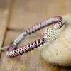 Charm Bracelets Exquisite Lotus Wrap String Braided Macrame Spiritual Friendship Bracelet Femme Women Jewelry