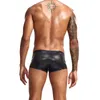 Underpants feitong boxershorts homens homens de baixa cintura de poliéster serpentina calcinha masculina shorts brechas de brechas em forma de U Boxer