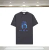 Summer Mens T-Shirt Parisli Tasarımcı Lüks Marka Balenciege En İyi Kalite Kazak Erkek Kısa Kollu Yıkama Vintage Gevşek Artı Beden Spor Erkekler Pamuk Tees Üstleri Kadın