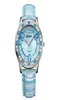 Frau Casual Luminous Watch wasserdichte Damen Sports Uhren Lederband Blau Strass Zifferblatt Relogio Kleid Quarz Armbandwatch5332376