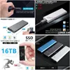 Drives durs externes SSD Type-C à haute vitesse USB3.1 4TB 8TB 16TB Interface Portable Solid State Drive 2TB 1TB 500 Go USB 3.1 Mini Mobil DHPMY