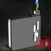 Customized Large Capacity Double Arc Windproof Usb Cigarette Case Lighter For Automatic Bomb Cigarettes