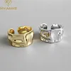 Band Rings Xiyanike Womens Engagement Ring Fashion Irregular Geometry Handmade Jewelry Valentines Day Gift Q240427