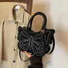 Schoudertassen vintage retro vlinder vrouwtas mode dames crossbody meisjes koppelingsportebanden handtassen