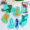 Formen Sportserie Kuchen Dekoration Silikon Form Baseball Fußball Basketball Kuchen Schokolade Zucker Handwerk Küchen Backwerkzeuge