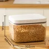Garrafas de armazenamento Caixa de alimentos selados Cozinha de vedação automática para recipiente à prova de umidade à prova de vazamentos de cereal