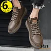 Scarpe casual uomini Business Elevator Altezza Aumentare Sonole 6 cm Man Solleva Autunno primaverile in pelle alta britannica