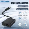 Карты Zexmte Chromecast Adapter Ethernet для Fire TV Stick Micro -100 Мбит / с сетевой карты для Ultra Audio Google Ethernet Switch Adapte