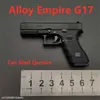 Gun Toys New 1 3 17 Pistol Toy Gun Miniature Model Keychain Full Metal Shell Throwing Alloy Boys Favorite Birthday Gift T240428