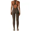 Ensembles actifs Nclagen Suite de yoga en une seule pièce sans manches sans manches sans femme sportswear Sexy Gym Clothe