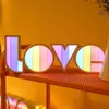 Tischlampen LED Liebeszeichen 3D Nachtlichter Buntes Buchstabenlampe Valentinstag Dekor Licht für Zuhause