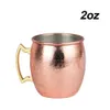 Muggar mini 60 ml Moskva Mule Cup Coffee Wine Bear Cup Hammer Copper Plated Cup Home Kitchen and Bar Supplies J240428