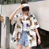 Women's Blouses Printing Hawaiian Shirt Korean Version Casual Commuting Short Sleeved Thin Simplicity Loose Fitting Summer