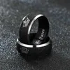 Wedding Rings Fashion Simple Titanium Steel Black Pearl Sand Men and Women Wedding Engagement Ring Couple Ring Jewelry Cadeau (1 stks)