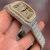 dual tone Cuban A1025 with VVS Moissanite iced out bused down hip hop personalized watch