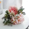 Dekorativa blommor 30 cm Silk Peony Artificial Flower Bouquet Spring For White Home Diy Decoration Christmas Garden Wedding Office Party Fake Fake