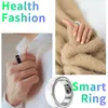 Fashion Smart Ring hjärtfrekvens Blodtest Rostfritt stål Övning RECORDS CALORIE MULTI SPORTS MODE FINGER RINGS 240423