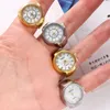 Кластерные кольца snqp пальцы часы модного вечеринки кварц унисекс пара ювелирных украшений настоящий