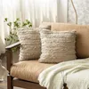 Cushion/Decorative Striped Cushion Covers 45x45 Beige Throw Cover for Couch Home Decor s for Sofa Bedroom Solid Color Cases