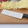 Facas Francês de aço inoxidável Faca corrugada Profissional Slicer de batata para cortar batatas fritas