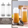 Din sets sets 4 pc's knijpen fles mosterd ketchup honing saus dispenser plastic bediening dikke specerijen