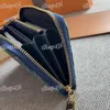 19 cm Frauen Denim Reißverschluss Designer Brieftet Vintage Luxury Card Holder Stickerei Schriftzeichen Waschtisch Handtasche Gold Hardware Trend Münze Geldbeutel Schlüsselbeutel Clutch Borsa