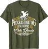 Men's T-Shirts Not Procrastinating Side Quests Funny RPG Gamer Dragons T-Shirt Tops T Shirt Latest cosie Cotton Men T Shirts Design T240425