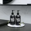 Dispensers 500 ml badrum matt svart hand tvål flaska kök tvål dispenser skål tvål flaska påfyllningsbar flaskhem dekoration