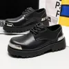 Sapatos casuais Bottom Bottom Business Business para homens punk estilo britânico Male Oxford Plata