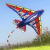 Chegue esportes divertidos ao ar livre 63 polegadas Kite /pipas com alça e linha para crianças bom voando 240419