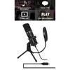 Microfones USB Jack Microphone Condenser Recording for Laptop/ Computer Podcasting/ YouTube Videos Live Broadcast Mic