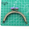 KISSDIY 10pcs 8.5CM Rose Head Pattern Purse Frame Antique Bronze Semi-Circle Shape Bag Kiss Clasp Lace Metal DIY Bag Accessories 240419