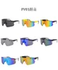 Designer zonnebril omdraaien over recht rijdende bril Anti UV400 grote frame zonnebrillen met echte film en kleurrijke lenzen voor buitensporten