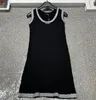 MM7288女性向けの豪華なニットドレスノースリーブデザイナーサンドレスサマードレス女性用服