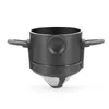 Folding Hand Brewed Coffee Filter Dripper Cone for Drip and Tea with Stainless Steel Holder No Paper 240416